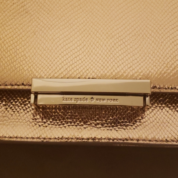 Kate Spade Rose Gold leather purse w Gold chain - Picture 11 of 13